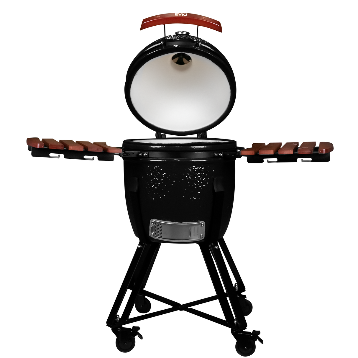 Barbecue au charbon de bois EVIQ BBQ Kamado 18" Grillmaster en céramique noire