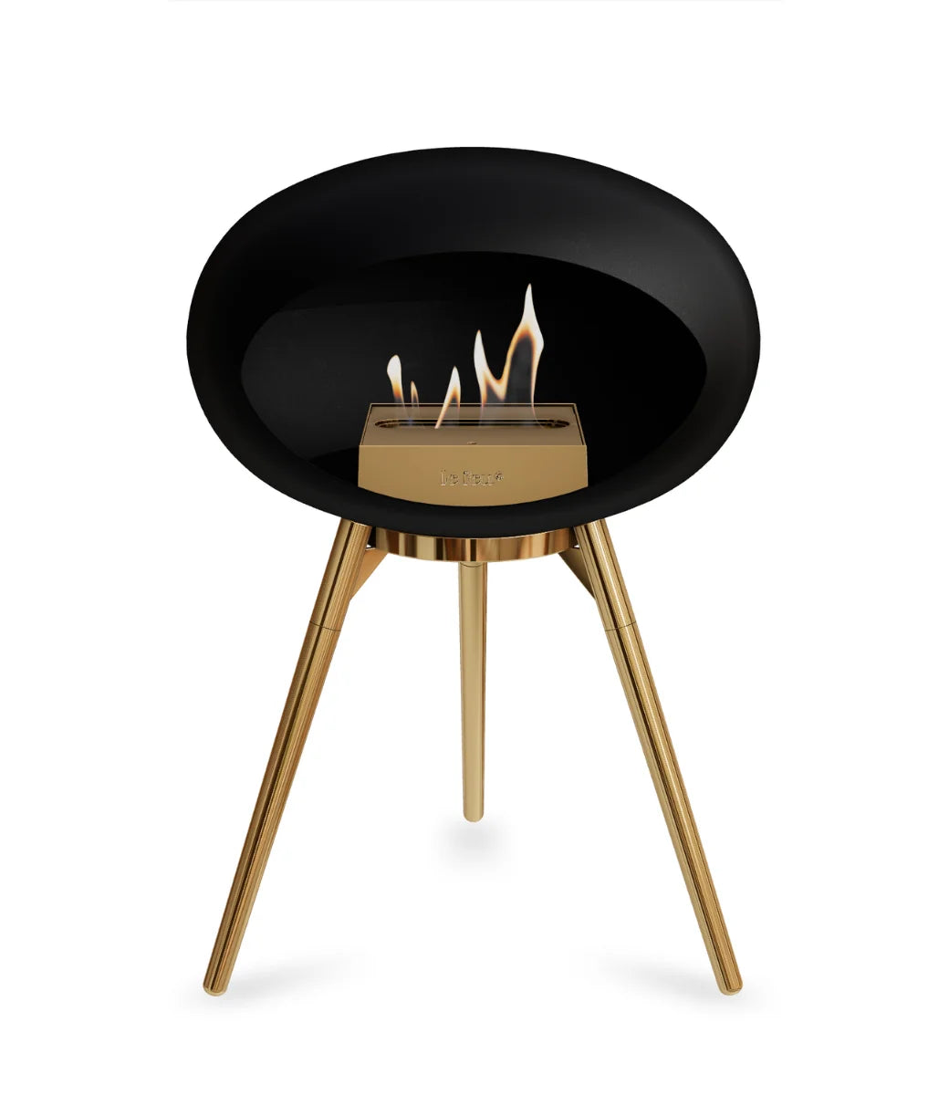 Le feu Bio ethanol haard - Black Ground Wood Low