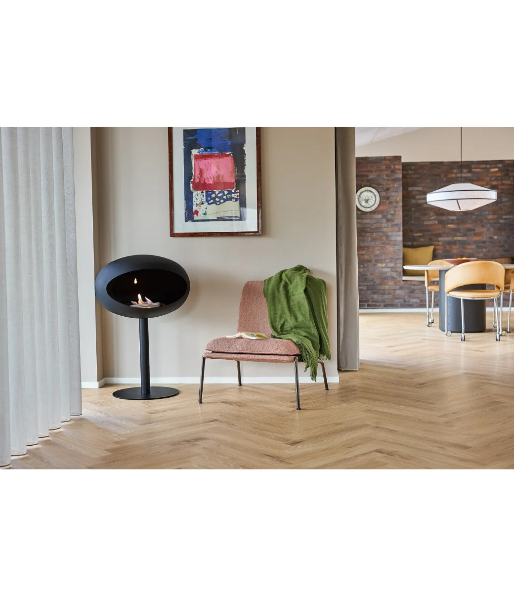 Le feu Bio ethanol haard Dome 625 - Black Ground Steel Low