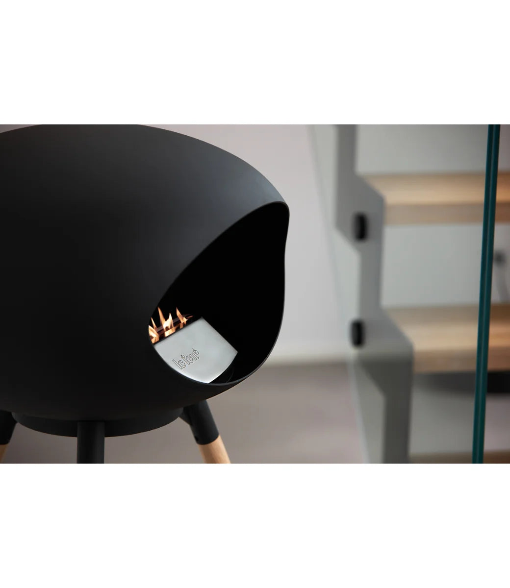 Le feu Bio ethanol haard - Black Ground Wood Low
