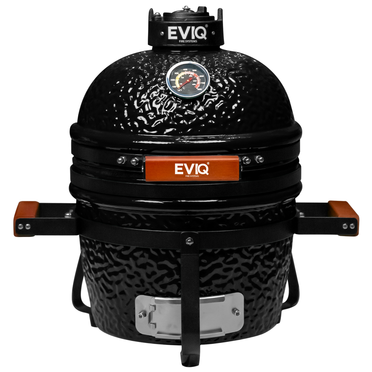 Barbecue au charbon de bois EVIQ BBQ Kamado 13" Grillmaster en céramique noire