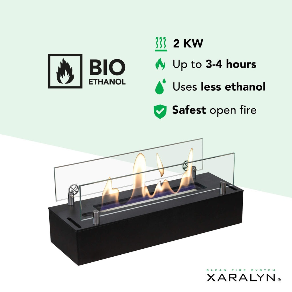 Brûleur bioéthanol Xaralyn L Revêtement en poudre noire