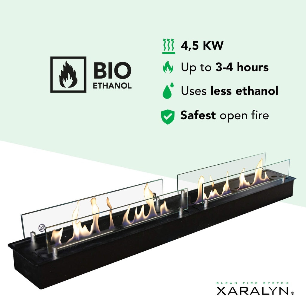 Brûleur bioéthanol Xaralyn XXL Revêtement en poudre noire