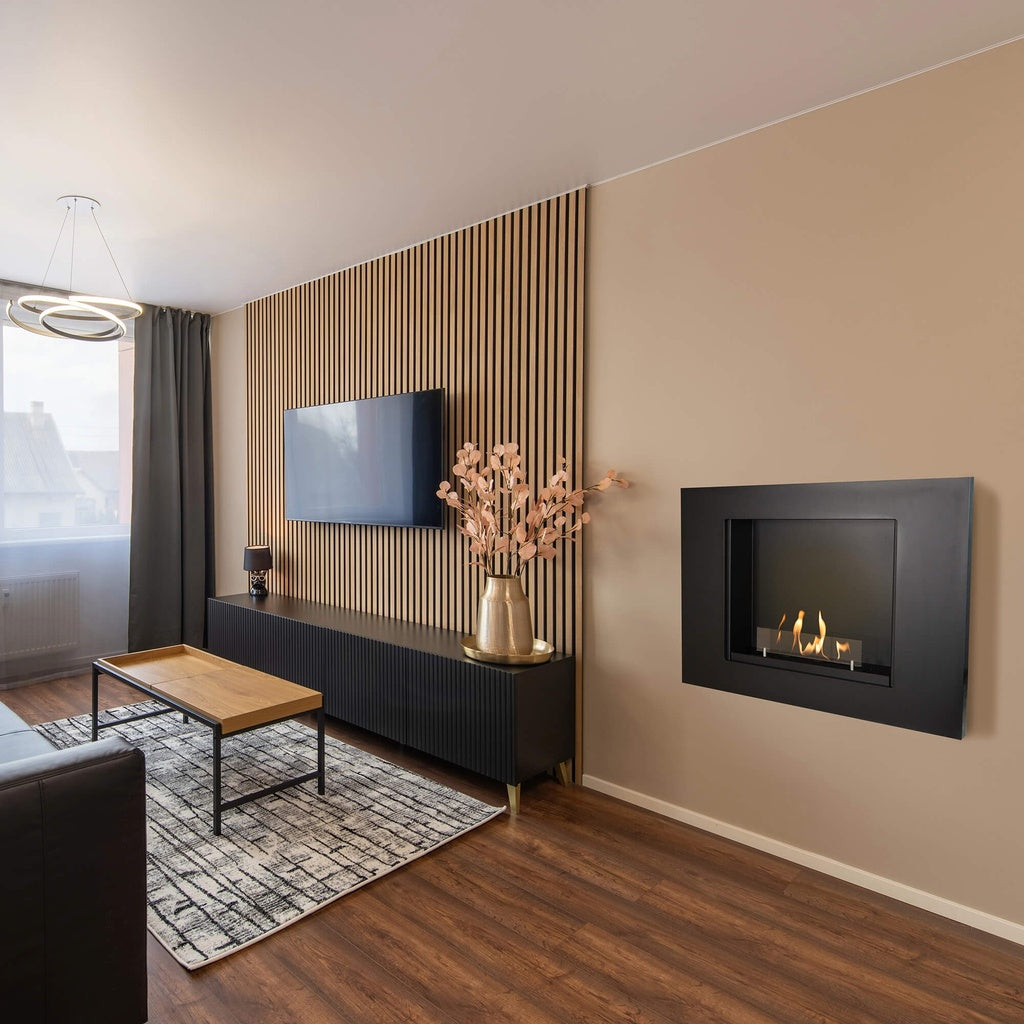 Xaralyn Goya foyer mural au bio-éthanol Noir