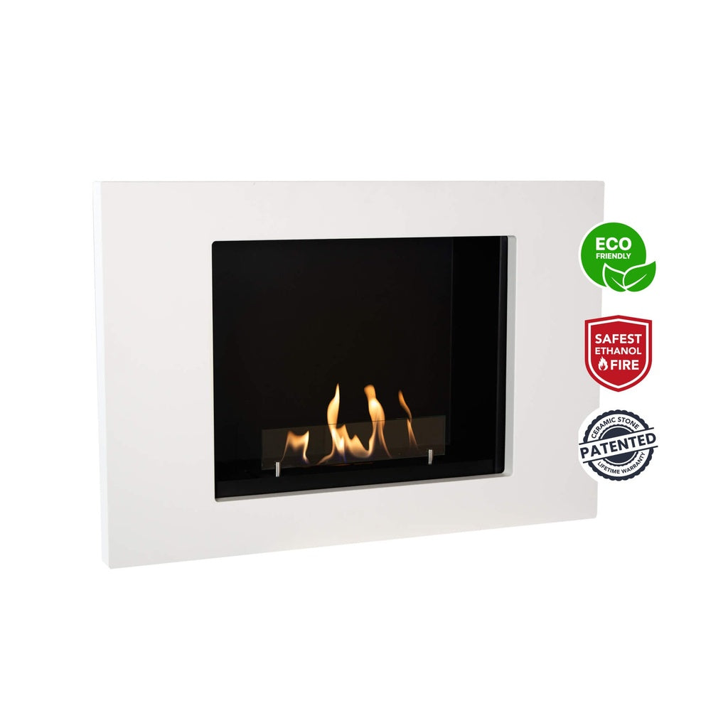 Xaralyn Goya cheminée murale au bio-éthanol Blanc