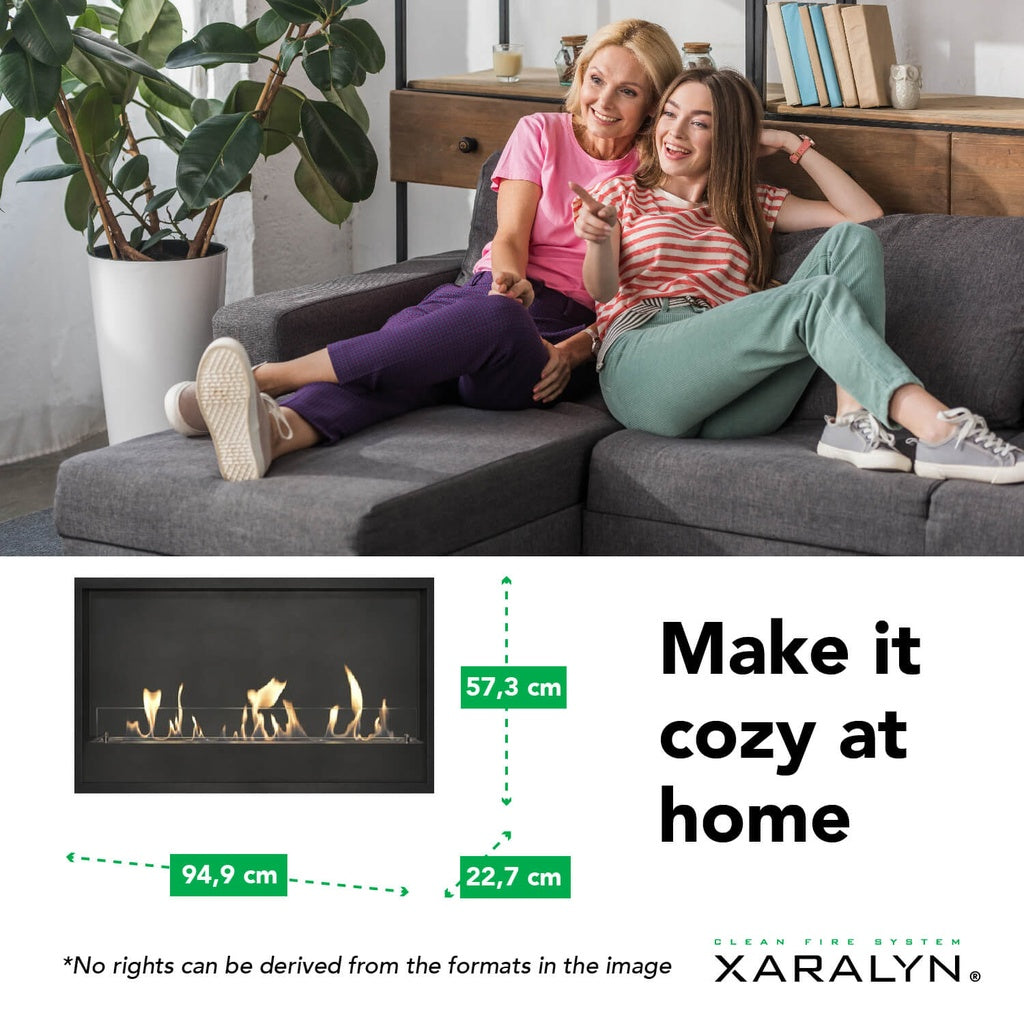 Cheminée bioéthanol encastrable Xaralyn XL noire