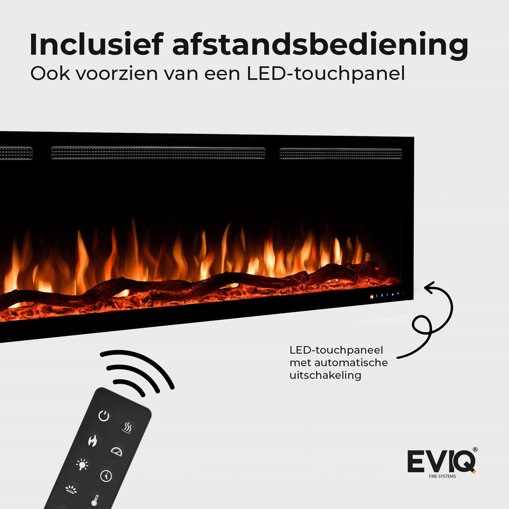 Cheminée électrique EVIQ Diamond 72″ pouces – 182 cm