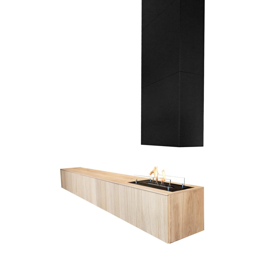 Xaralyn Jörne Meuble TV complet avec cheminée au bioéthanol