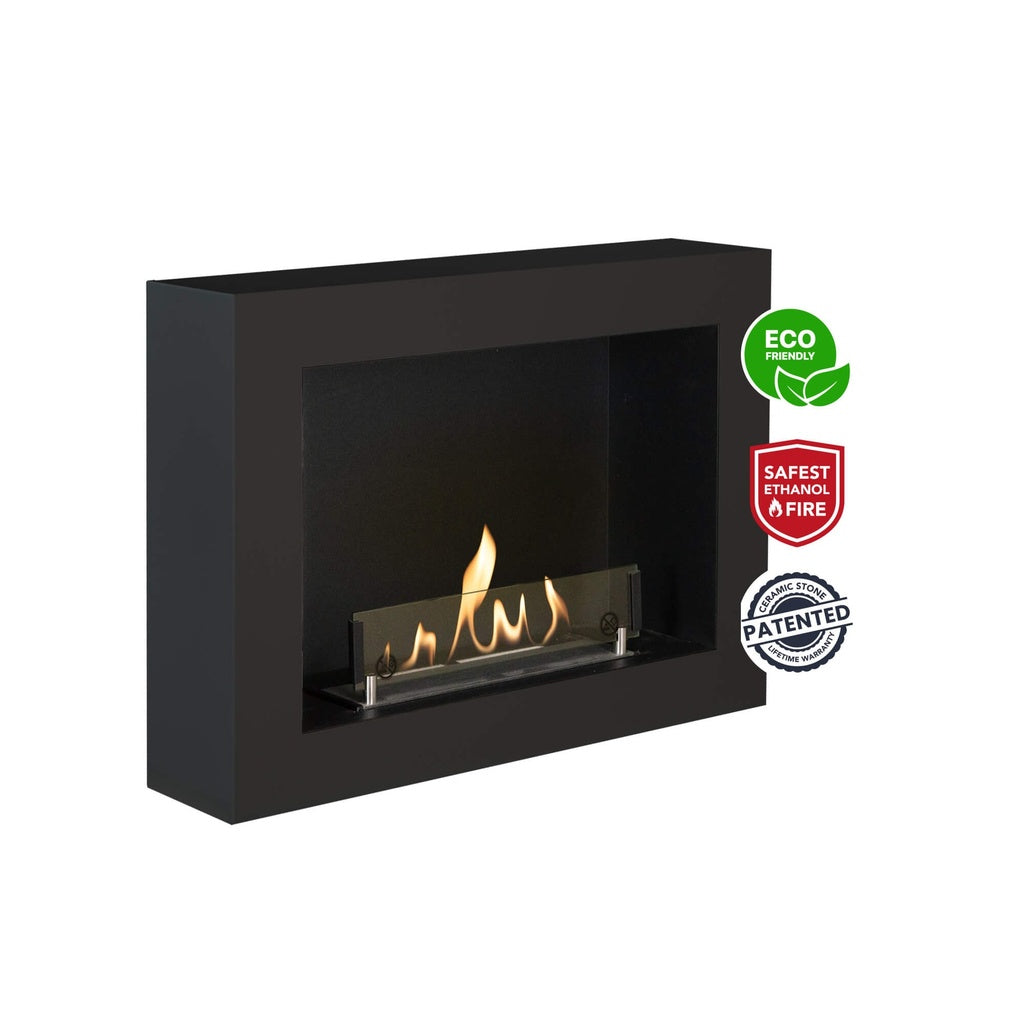 Xaralyn Serra foyer mural au bio-éthanol Noir