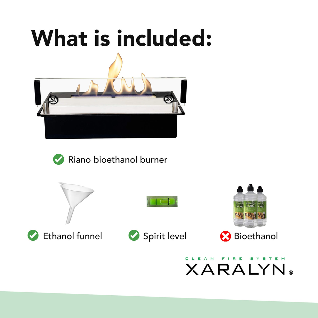 Xaralyn Serra foyer mural au bio-éthanol Noir