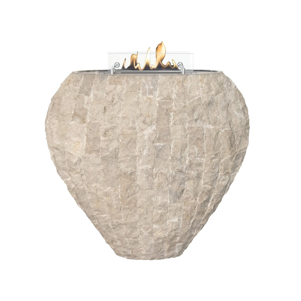 Cheminée bioéthanol design Xaralyn Shigo Stone white