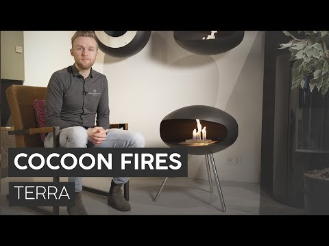 Cheminée bioéthanol Cocoon Fires Terra sur pied noire