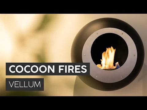 Cheminée murale bioéthanol Cocoon Fires Vellum Wall noire