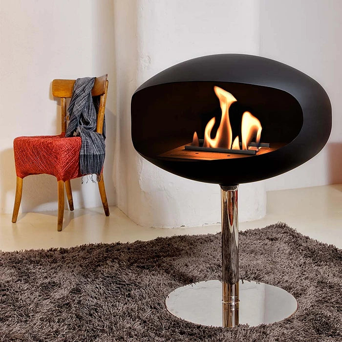Cheminée bioéthanol sur pied Cocoon Fires, noire