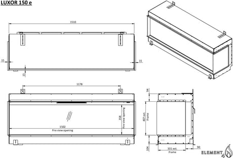 Cheminée électrique Element4 Luxor 150 E