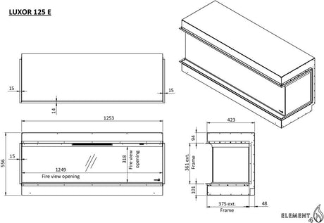 Cheminée électrique Element4 Luxor 125 E