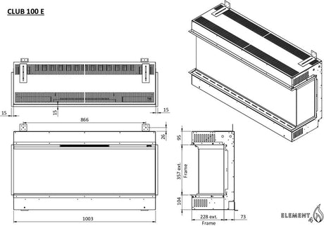 Cheminée électrique Element4 Club 100 E