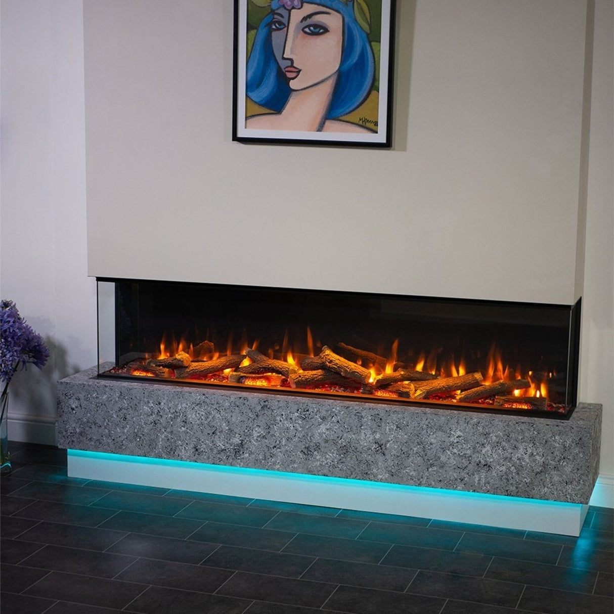 Cheminée encastrée Charlton & Jenrick i-1800e Deep 4D Ecoflame Smart App