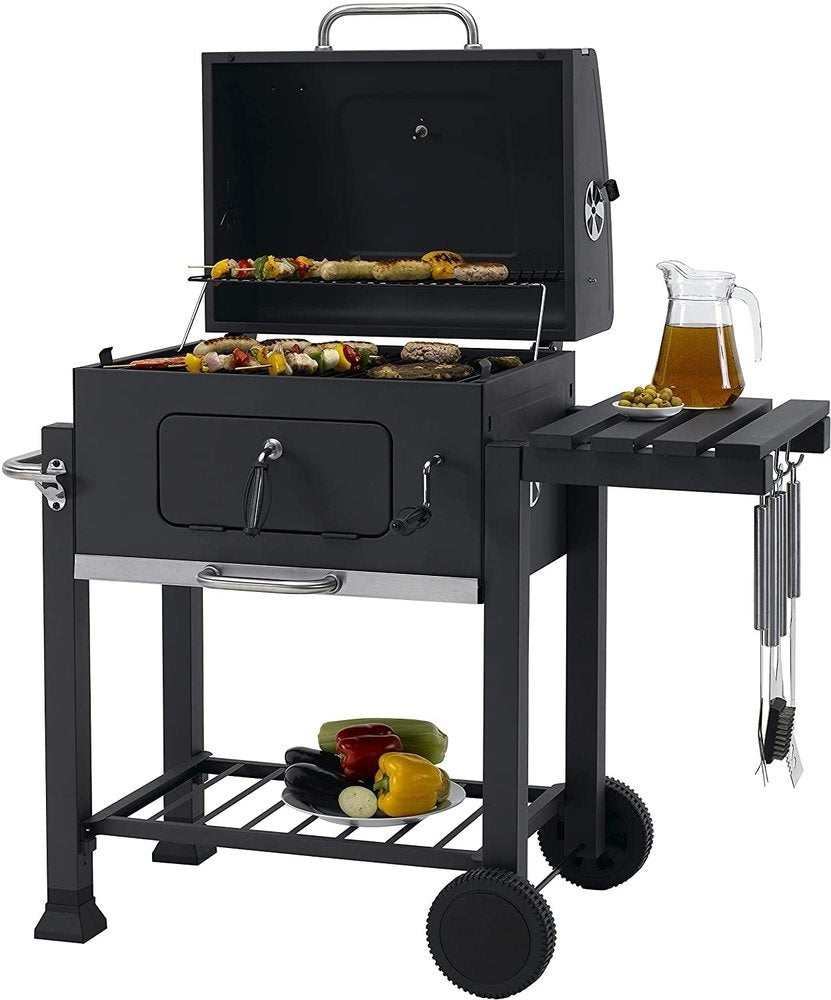 Thermomètre pour barbecue à charbon EVIQ Valencia BBQ noir