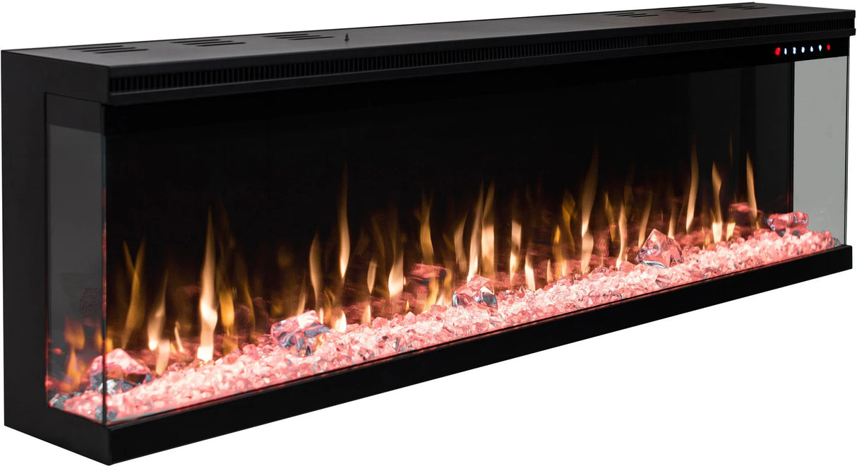 Cheminée électrique EVIQ 3D Platinum 72″ pouces – 182 cm