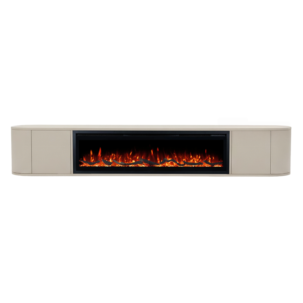 Nova haardmeubel curved zwevend beige 280 cm