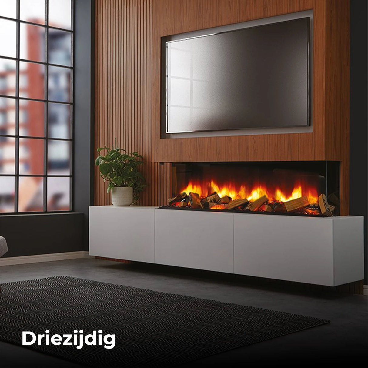 Charlton & Jenrick Polaris 1600 Cheminée électrique 3 faces