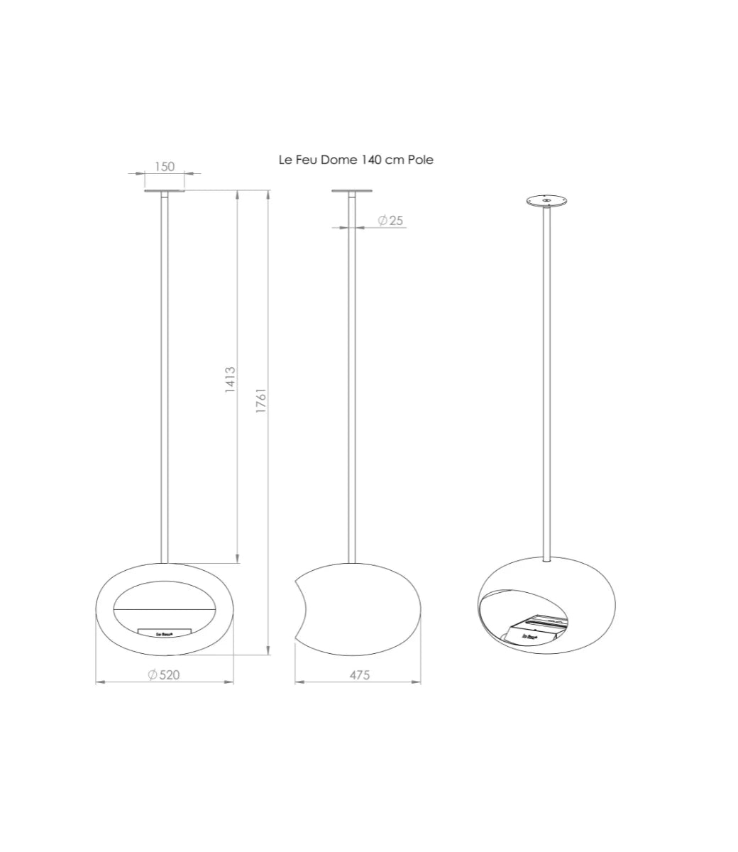 Le feu Bio ethanol haard - Mocca Sky