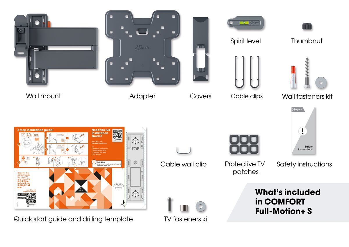 Support TV Vogel's Comfort 3245 - Noir