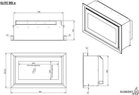 Element4 Elektrische haard Elite 90 I E Supreme