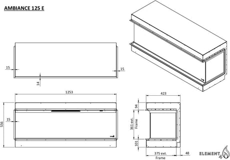 Element4 Elektrische haard Ambiance 125 E
