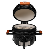 EVIQ BBQ Kamado 13" Grillmaster Houtskoolbarbecue Keramisch Zwart