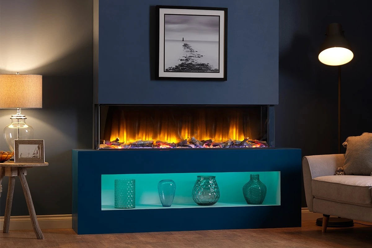 Charlton &amp; Jenrick Polaris 1600 Cheminée électrique 3 faces