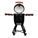 EVIQ BBQ Kamado 21" Grillmaster Houtskoolbarbecue Keramisch Zwart