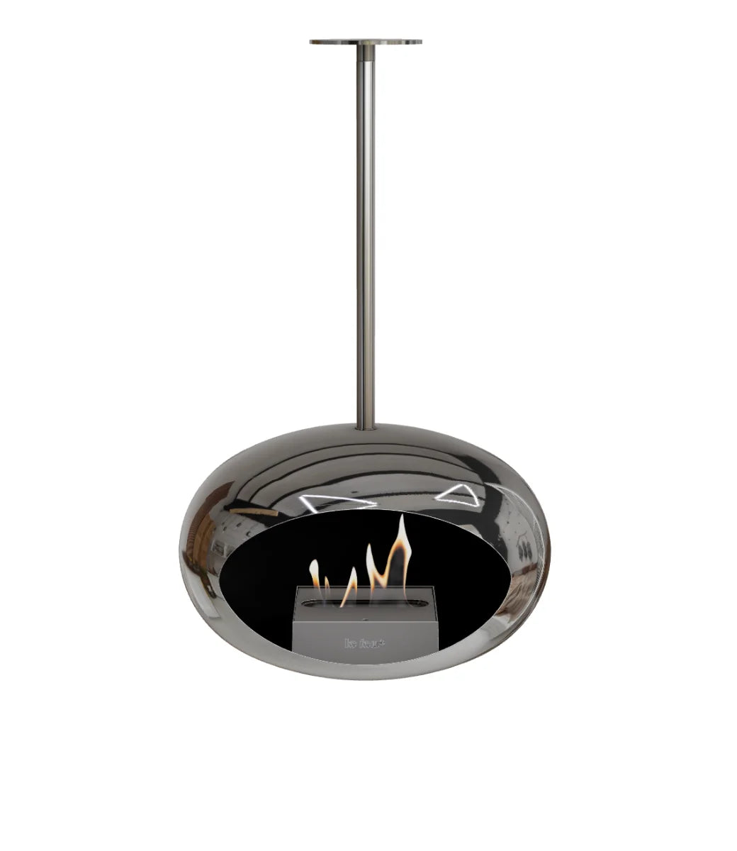 Le feu Bio ethanol haard - Chromed Silver Sky