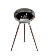Le feu Bio ethanol haard - Chromed Silver Ground Wood High