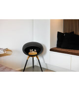 Le feu Bio ethanol haard - Black Ground Wood Low