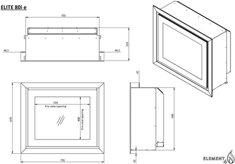 Element4 Elektrische haard Elite 80 I E Supreme