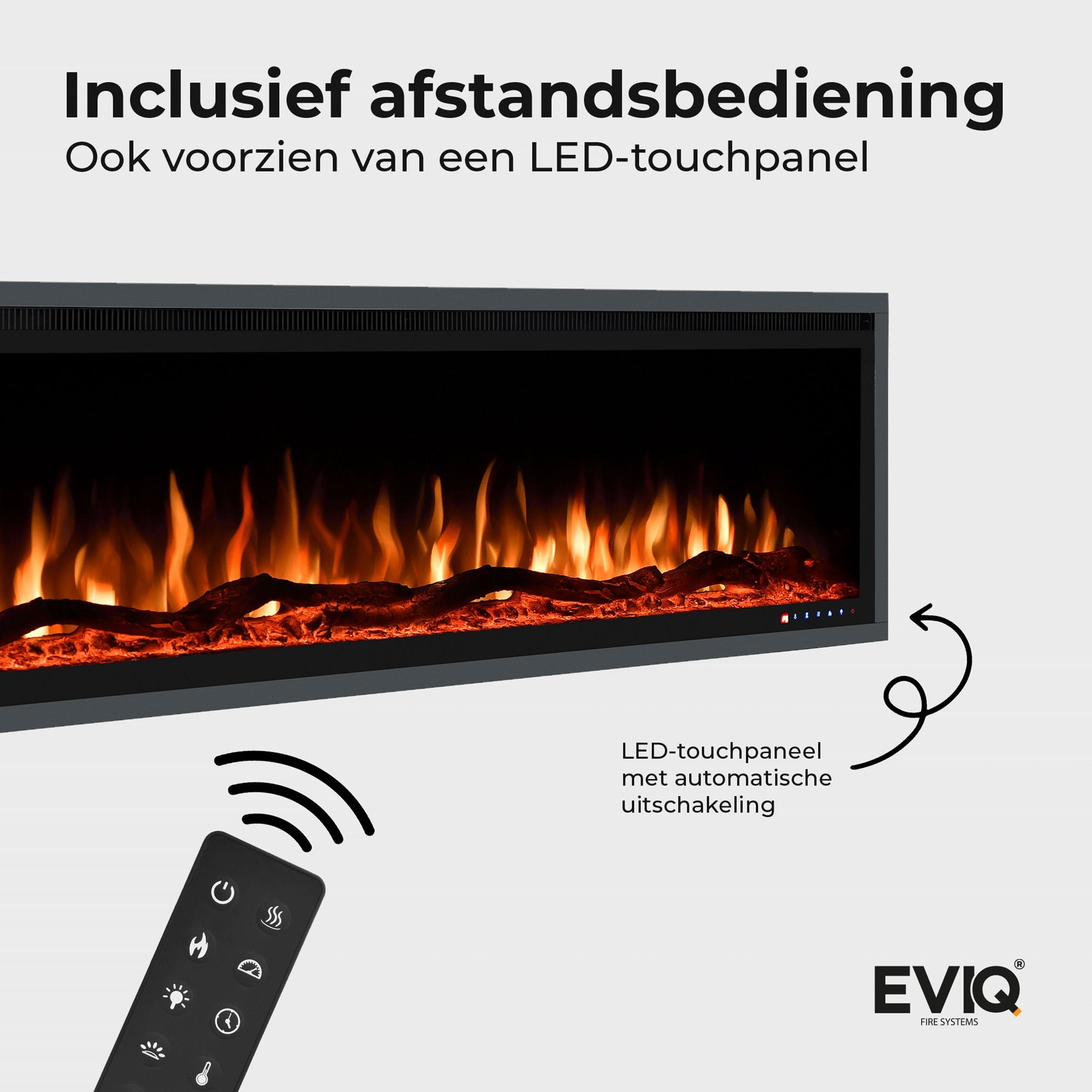 EVIQ Cheminée électrique d'ambiance Royal Paris 42″ pouces – 106 cm