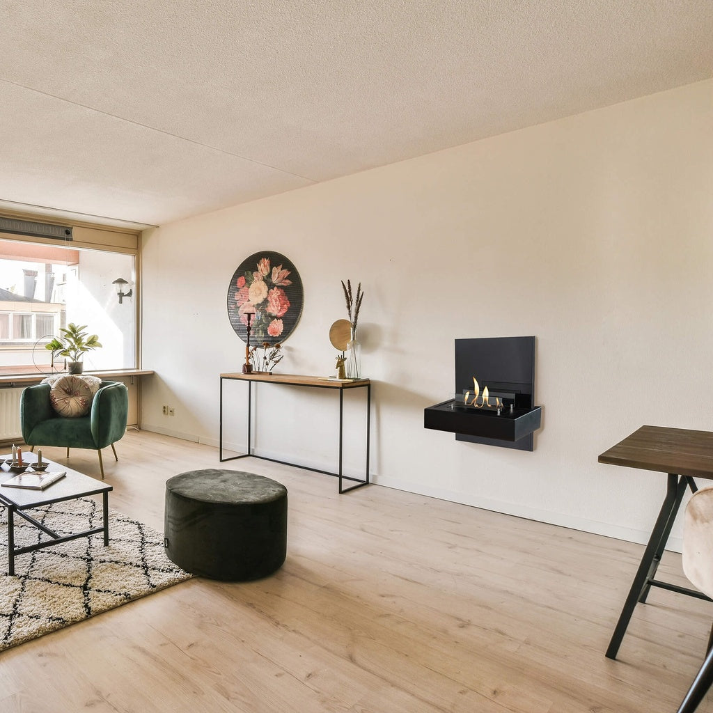 Xaralyn Quero bio-ethanol wandhaard Zwarte poedercoating