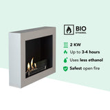 Xaralyn Serra bio-ethanol wandhaard Grijs RAL9006