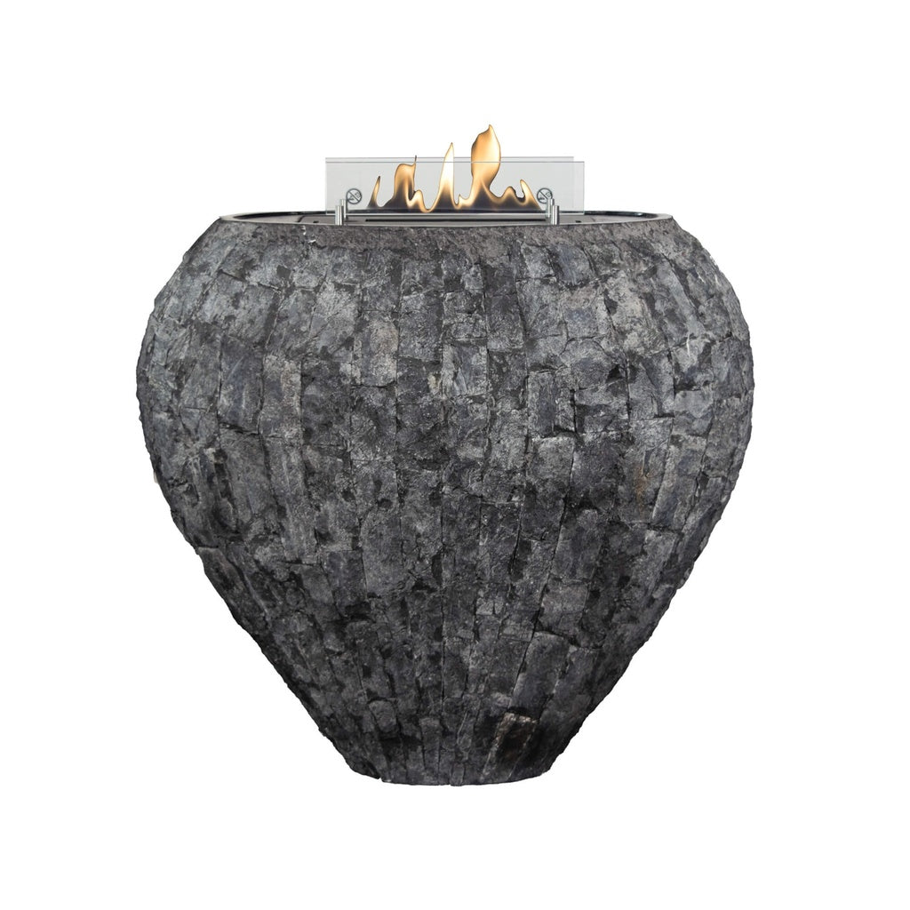 Cheminée design bioéthanol Xaralyn Shigo Stone anthracite