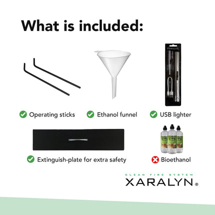 Xaralyn Bio-ethanol brander XXL Zwarte poedercoating