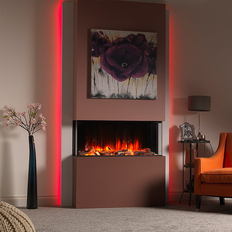 Charlton & Jenrick Polaris 1000mm Elektrische haard 3-zijdig