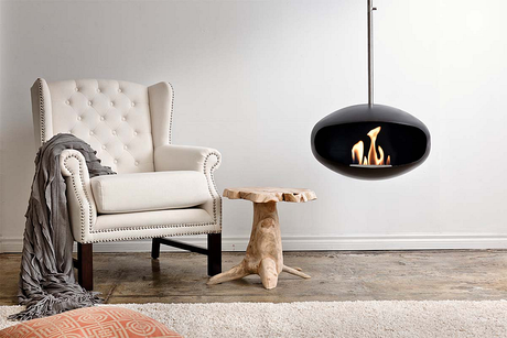 Cocoon Fires Aeris Hanging Bio-ethanol Plafondhaard Zwart