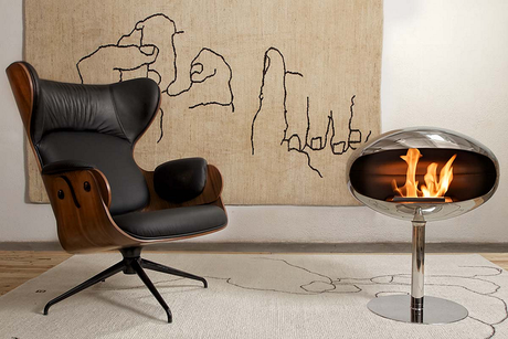Cocoon Fires Pedestal Standing Bio-ethanol Haard RVS