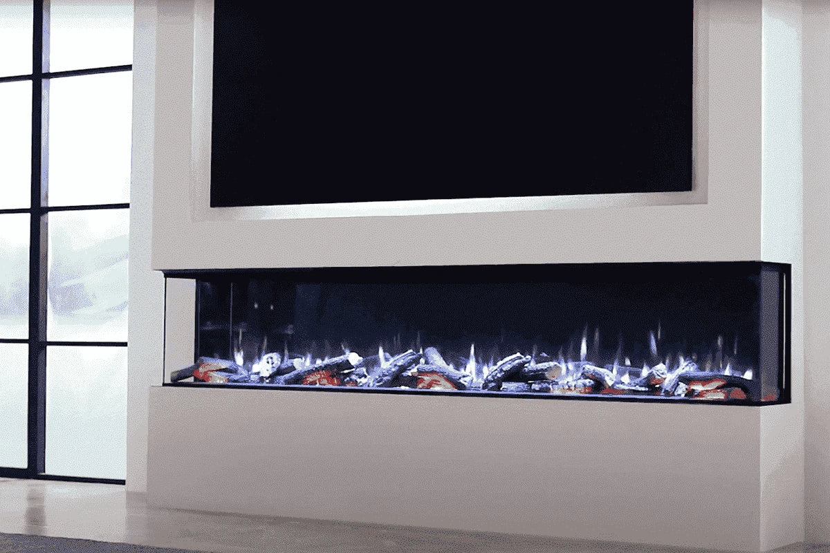 Cheminée électrique profonde Charlton &amp; Jenrick i-2200e à 3 faces