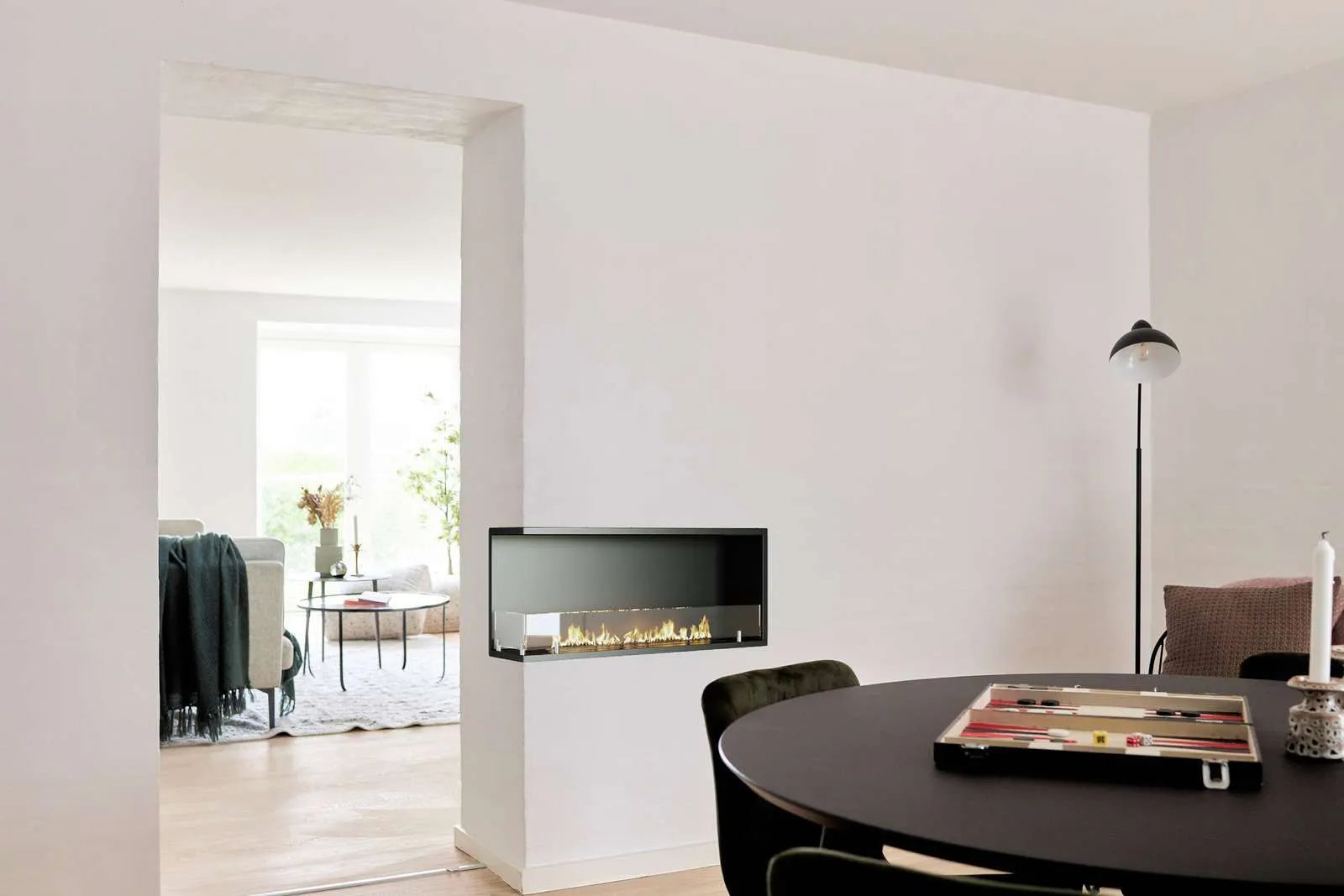 Le Feu Fires Bio ethanol haard - Clever - 2 zijdig open Hoek 100 cm