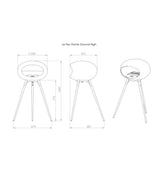 Le feu Bio ethanol haard - White Ground Wood High