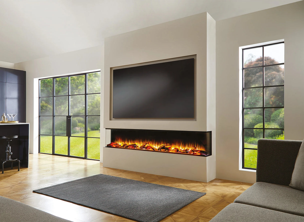 Cheminée électrique profonde Charlton &amp; Jenrick i-2200e à 3 faces