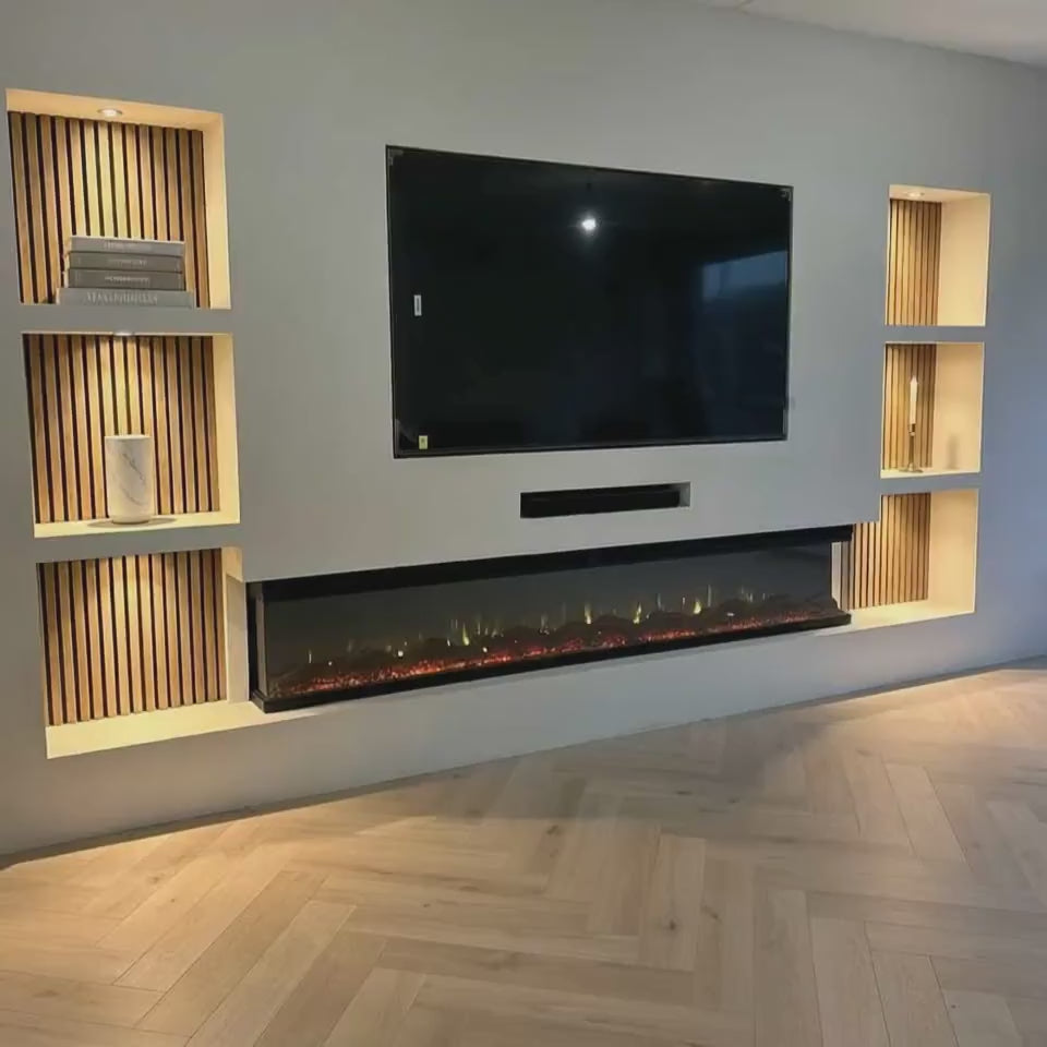 EVIQ Elektrische sfeerhaard 3D Platina 100″ inch – 254 cm